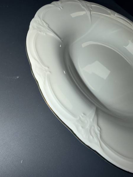 ASSIETTE RETRO BORD DORE 27.5 CM