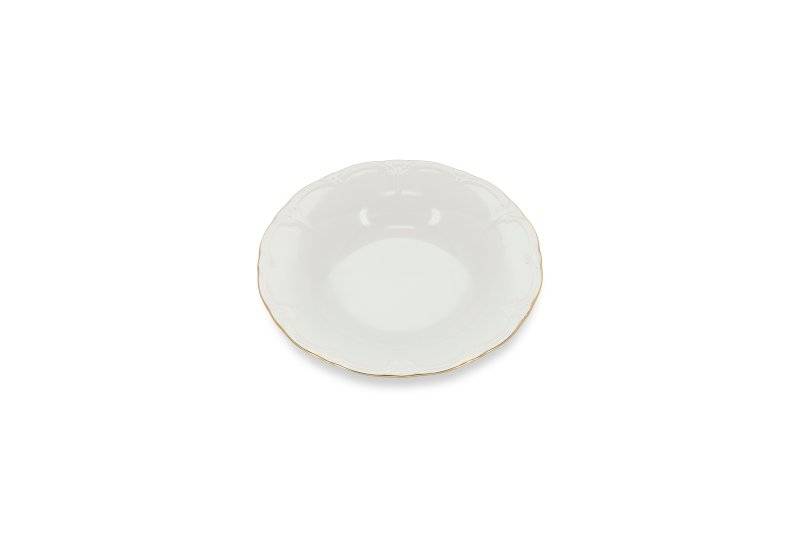 ASSIETTE RETRO BORD DORE CREUSE 23.5 CM