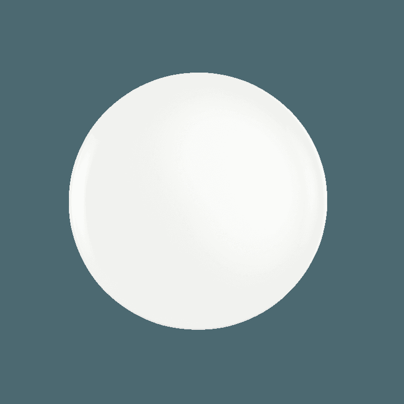 Location assiette curve en porcelaine blanche - diamètre 22.6 cm